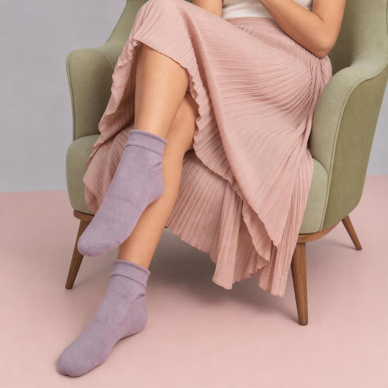Bamboo Ankle Socks – Purple